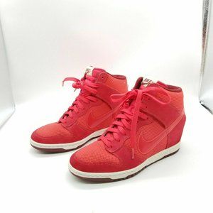 Nike Womens Dunk Sky Hi 644877-600 Red Sneakers